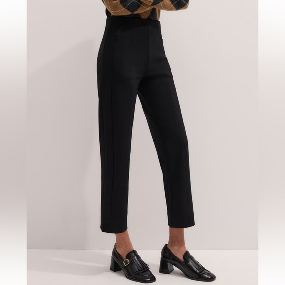 ME+EM Travel Tailoring Pull On Slim Crop Pant Size 4 Ponte Jersey Knit Classic - Picture 3 of 14